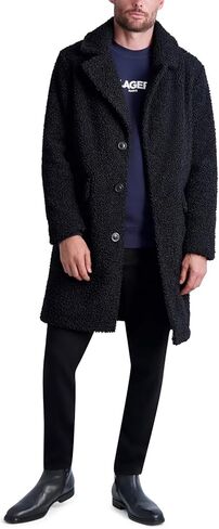 Karl Lagerfeld Paris Men's Casual Oversized Sherpa Coat in Kuwait