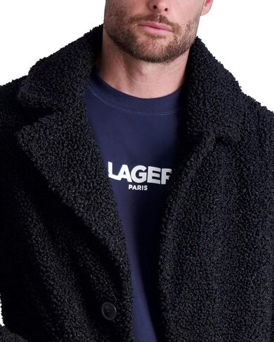 Karl Lagerfeld Paris Men's Casual Oversized Sherpa Coat in Kuwait