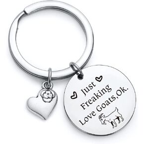 Nothers RSZOTW Goat Owner Gift Crazy Goat Lady Jewelry Goats Lover Keychain Goat Farmer Keychain in Kuwait