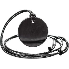 Karelia Shungite Pendant Emf Neutralizer Stone Circle Base - Wearing this Shungite Pendant Improves and Protect Your Energy Flow - Genuine Stone from Russia (Circle Base) in Saudi Arabia