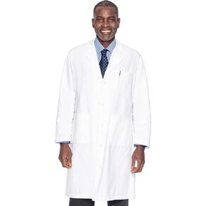 Landau Relaxed Fit 3-Pkt 5-Knot Cloth Button Full-Length Lab Coat for Men 3138