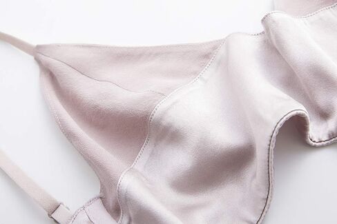 SilRiver Womens Silk Satin Triangle Bralette U-Shaped Bra Delicate Brassiere (for A-C Cups) in Kuwait