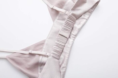 SilRiver Womens Silk Satin Triangle Bralette U-Shaped Bra Delicate Brassiere (for A-C Cups) in Kuwait