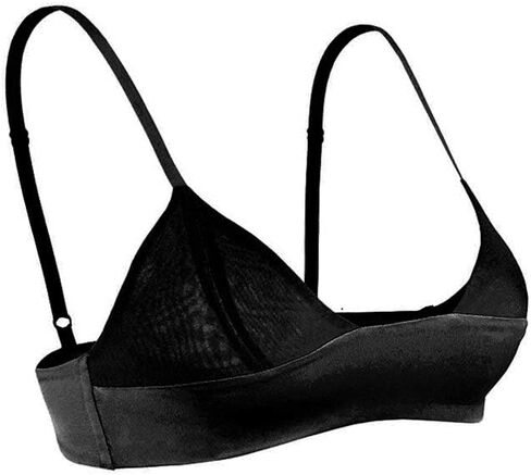 SilRiver Womens Silk Satin Triangle Bralette U-Shaped Bra Delicate Brassiere (for A-C Cups) in Kuwait