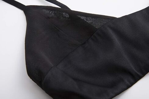 SilRiver Womens Silk Satin Triangle Bralette U-Shaped Bra Delicate Brassiere (for A-C Cups) in Kuwait