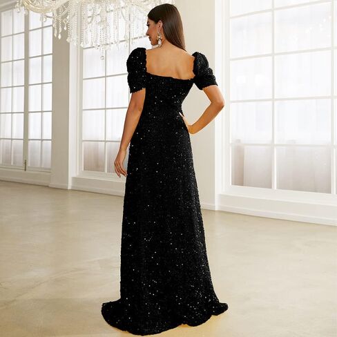 فستان Miss ord نسائي رسمي قصير الأكمام منتفخ للحفلات الراقصة، فستان طويل يصل إلى الأرض in Kuwait