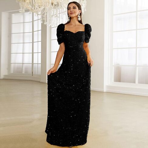 فستان Miss ord نسائي رسمي قصير الأكمام منتفخ للحفلات الراقصة، فستان طويل يصل إلى الأرض in Kuwait