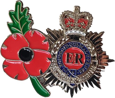 Sumi Silver Elizabeth Regina The Queen’s Platinum Jubilee Red Poppy Veterans Day Enamel Pin Badge Brooch (1), 38MMX30MM in Kuwait