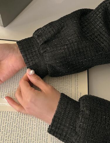 فستان RIRINCO النسائي اللامع من التويد المنتفخ مع بروش بيبي دول بياقة عنق قصيرة in Kuwait