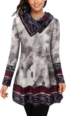 سويت شيرت نسائي من Miusey برقبة متدلية مع سحاب علوي وأكمام طويلة مرقع للنساء in Kuwait