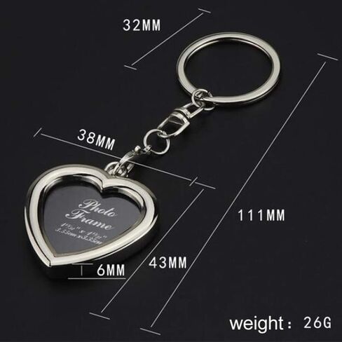 إطار صورة صغير Elechobby زينة سلسلة مفاتيح (على شكل قلب) in Kuwait