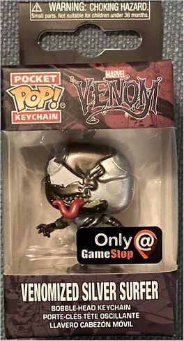 Funko Pocket Pop! Venomized Silver Surfer Metallic Exclusive Keychain Keyring in Saudi Arabia