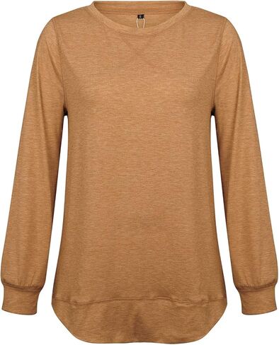 جوم ديزين بلوزة تونيك كاجوال فضفاضة باكمام قصيرة وفتحة جانبية للنساء in Kuwait