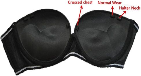 Vogue's Secret Push Up Bra Strapless Bras for Women Convertible Underwire Thick Padded Multiway Everyday Bra in Saudi Arabia