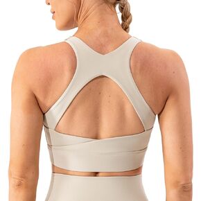Lavento Women's Supportive Soft Sports Bra - Workout Yoga Training Bras Top