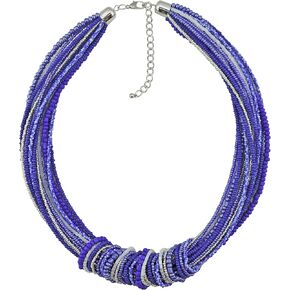 Bocar Chunky Statement Colorful Seed Beads Women Choker Collar Necklace (NK-10314) in Saudi Arabia