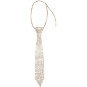 Rosemarie & Jubalee Women's Stunning Crystal Rhinestone Necktie Necklace, 18"+3" Extender