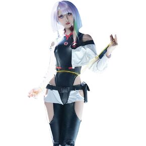 SHIKI Anime Women Edgerunner لوسي أزياء تنكرية سترة بانك بذلة موحدة ملابس الهالوين للرجال (كبير، لوسي) in Kuwait