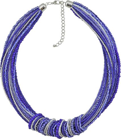 Bocar Chunky Statement Colorful Seed Beads Women Choker Collar Necklace (NK-10314) in Kuwait