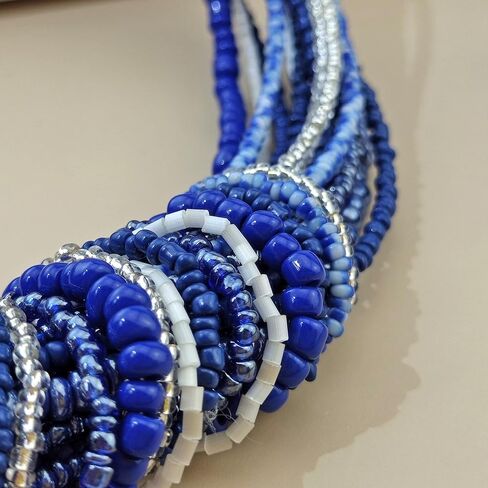 Bocar Chunky Statement Colorful Seed Beads Women Choker Collar Necklace (NK-10314) in Kuwait