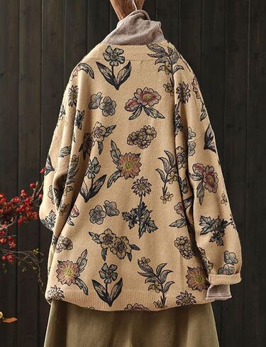 YESNO Cardigan Sweaters for Women Open Front Sweater Graphic V Neck Knit Tops with Pockets S01TYP3 in Saudi Arabia