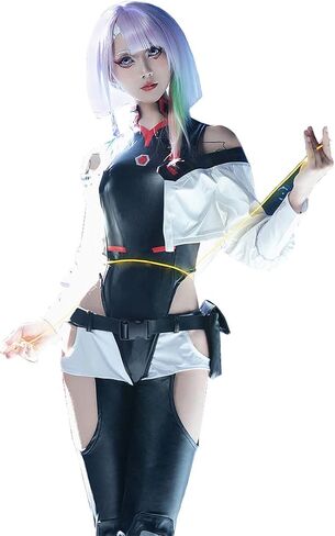 SHIKI Anime Women Edgerunner لوسي أزياء تنكرية سترة بانك بذلة موحدة ملابس الهالوين للرجال (كبير، لوسي) in Kuwait
