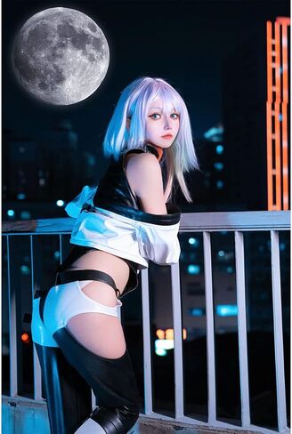 SHIKI Anime Women Edgerunner لوسي أزياء تنكرية سترة بانك بذلة موحدة ملابس الهالوين للرجال (كبير، لوسي) in Kuwait