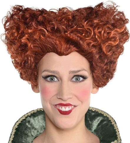 شعر مستعار Amscan Hocus Pocus Winifred Sanderson للنساء، إكسسوار أزياء الهالوين، مقاس واحد، يتميز بوسادتين كبيرتين in Saudi Arabia