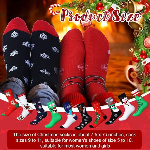80 Pairs Christmas Socks for Women Men, Bulk Christmas Holiday Socks Unisex Cotton Crew Xmas Sock for Holiday Christmas Gifts Colorful in Saudi Arabia