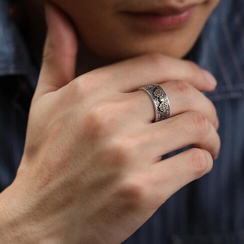 Jewdreamer 9 Pieces Feng Shui Ring Pixiu Buddhist Lucky Rings Amulet Mantra Double Protection Wealth Ring For Men Women Garnet Ring Adjustable Jewelry in Saudi Arabia