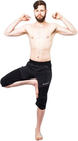 Ucraft "Xlite Rock Climbing Bouldering and Yoga Knickers ¾ بنطال كابري للرجال والنساء. خفيف الوزن، ومطاط، وجيد التهوية in Kuwait