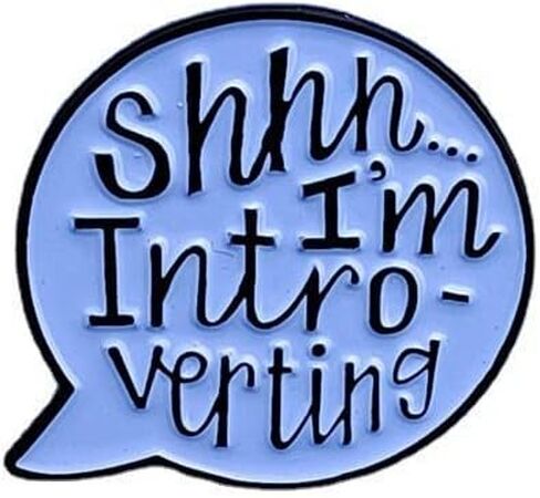 SHH. I'm an introvert Enamel Pin Funny speech bubble brooch Creative Metal pin Fashion badge for Backpacks in Saudi Arabia