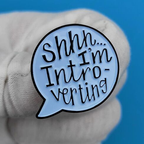 SHH. I'm an introvert Enamel Pin Funny speech bubble brooch Creative Metal pin Fashion badge for Backpacks in Saudi Arabia