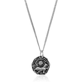 Made by Nami Men's Surfer Necklace with various Pendants - Men's Premium Silver Necklace Ancient Look - Stainless Steel with Silver Alloy - Handmade Link Chain ~ 23 in - Birthday Gift for Him