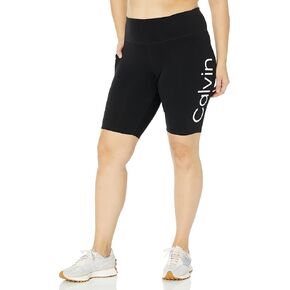 Calvin Klein Performance Women's Plus Size Logo High Waist One Pocket Bike Short in Saudi Arabia