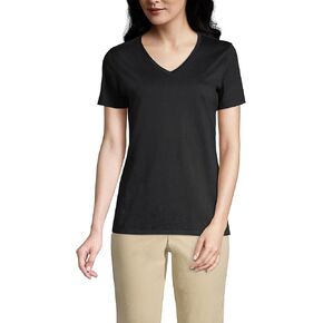 Lands' End Women's Relaxed American-Grown Supima Cotton V-Neck T-Shirt in Kuwait