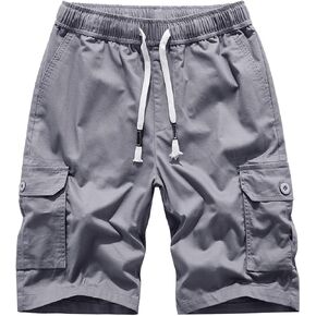 Msmsse Womens Hiking Shorts Cargo Knee Length Drawstring 5 Pockets Elastic Waisted Shorts for Summer Casual in Kuwait