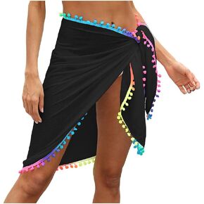 Women's Bikini Cover Up Sheer Chiffon Swimsuit Beach Wrap Dress for Ladies