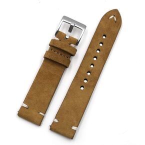 Onthelevel Suede Watch Strap - Vintage Leather Velour Watch Band 18mm 20mm 22mm 24mm Quick Release Strap for Men or Women in Kuwait