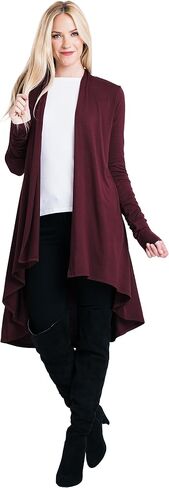 Women Long Duster Maxi Softest Open Front Casual Flowy Viscose Made from Bamboo Cardigan in Kuwait