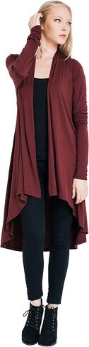 Women Long Duster Maxi Softest Open Front Casual Flowy Viscose Made from Bamboo Cardigan in Kuwait