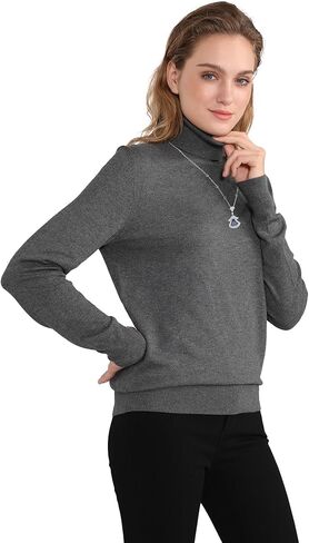 Woolicity المرأة الياقة المدورة سترة طويلة الأكمام دافئ دافئ سترة بلايز عادية خفيفة الوزن البلوز البلوز القمم in Kuwait