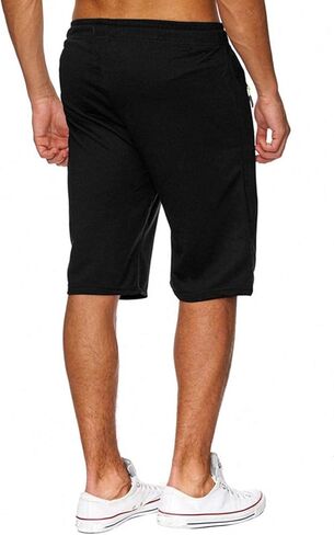 Voncheer Mens Elastic Waist Drawstring Summer Workout Shorts with Zipper Pockets in Kuwait