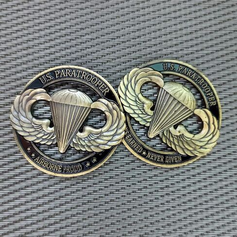 PiaoHao American Paratrooper Military Challenge Coin Airborne Proud Collection Souvenir in Kuwait