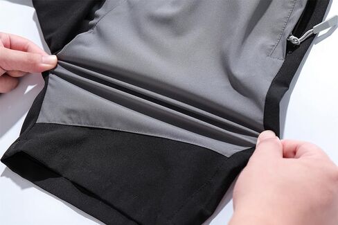 شورت الجري الرجالي من DELCARINO سريع الجفاف ورياضات رياضية خارجية مع جيوب بسحاب in Kuwait