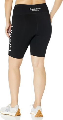 Calvin Klein Performance Women's Plus Size Logo High Waist One Pocket Bike Short in Saudi Arabia