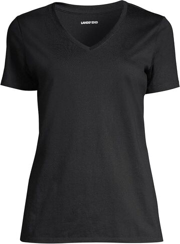 Lands' End Women's Relaxed American-Grown Supima Cotton V-Neck T-Shirt in Kuwait