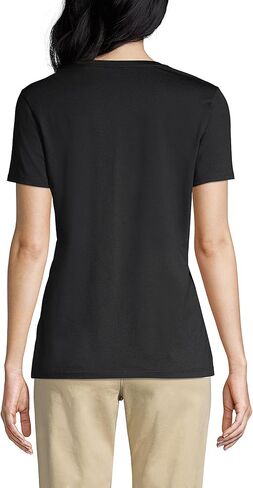 Lands' End Women's Relaxed American-Grown Supima Cotton V-Neck T-Shirt in Kuwait