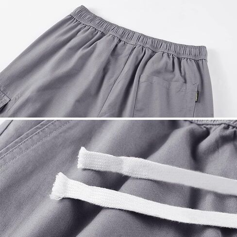 Msmsse Womens Hiking Shorts Cargo Knee Length Drawstring 5 Pockets Elastic Waisted Shorts for Summer Casual in Kuwait