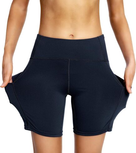 كوينيكي شورت ركوب الدراجات للنساء، بنطلون رياضي قابل للتمدد، شورت جري قصير غير شفاف، شورت تدريب لليوغا وصالة الالعاب الرياضية واللياقة البدنية والترفيه in Kuwait